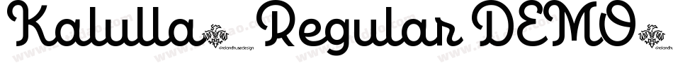 Kalulla-Regular DEMO字体转换